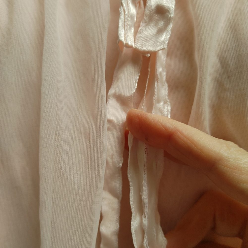Vtg Sis. Wt Grant Pink Chiffon Nightgown M View 2